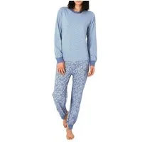 Normann Pyjama Damen Pflegeoverall langarm mit Reißverschluss am Rücken und Bein