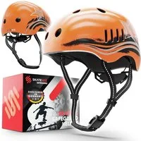 SKATEWIZ Fahrradhelm Kinder ab 6 Jahre Helm Kinder Mädchen & Jungen Skaterhelm, Helm Kinder viele Farben für Fahrrad Skateboard und Inline Skates
