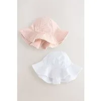 Next Fischerhut Baby Sommerhüte mit Lochstickerei, 2er-Pack (2-St)