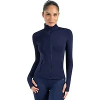 Smilodox Trainingsjacke Kenna, Sportjacke mit tailliertem Schnitt, Windbreaker Laufjacke Sport Oberteil Daumenlöcher Activewear Atmungsaktiv Freizeit Fitness
