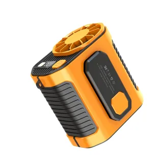 Outdoor Camping Fan Hanging Waist Fan 5000mAh Portable Waist Fan with Power LED Lighting For Camping, Hiking, And Runnin