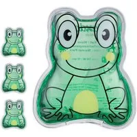 relaxdays Kühlpad Kühlpads Kinder 4er Set, 4-tlg., Frosch