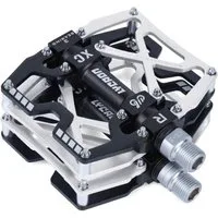 LuxusKollektion Plattformpedale Fahrradpedale MTB BMX CNC Alu CrMo Spindel 3 Lager 9 16 Silber