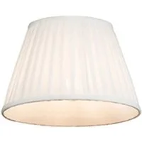 Qazqa Lampenschirm Plisse, QAZQA Lampenschirm, Crème, Textil, Retro