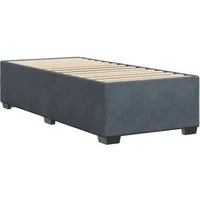 vidaXL Bett Bettgestell ohne Matratze Dunkelgrau 90x200 cm Samt