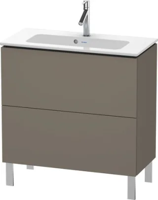 Duravit L-Cube Waschtischunterbau bodenstehend Flanell Grau Seidenmatt 820x391x704 mm - LC667409090 LC667409090