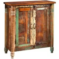 Massivmoebel24 Kommode FABLE (Massivholz), Kommode Altholz 80x42x88 mehrfarbig lackiert FABLE #02
