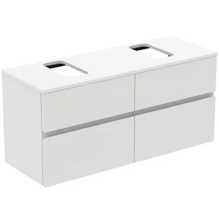 Ideal Standard Waschtischunterschrank Finesse Ausschnitt r/l 1202x440x558mm 4 Auszüge Weiss matt, E3 E3480Y1