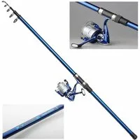 DAM Fishing Grundrute DAM SET FP2 Telepower Fishing Combo - Rute - Rolle - Schnur, Modernes Design