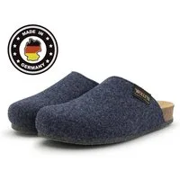 Pantoffelmann Bio Filzclog mit Korkfußbett ABS-Filzsohle Herren Damen Filz Pantoffel Hausschuh (1 Paar) hoher Tragekomfort, angenehme Passform