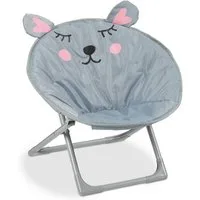 relaxdays Campingstuhl Faltbarer Moonchair für Kinder, Maus