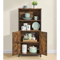 VASAGLE Highboard Küchenschrank, verstellbare Regalebene, 2 offenen Fächern