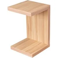 Levandeo® Couchtisch, Beistelltisch Coco Kernbuche 32x32cm Höhe 50cm