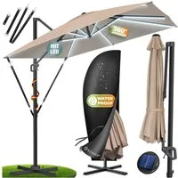 KESSER Ampelschirm, Sonnenschirm SUN XL 300 300 cm Inkl. Abdeckung 360° Drehbar & Neigbar