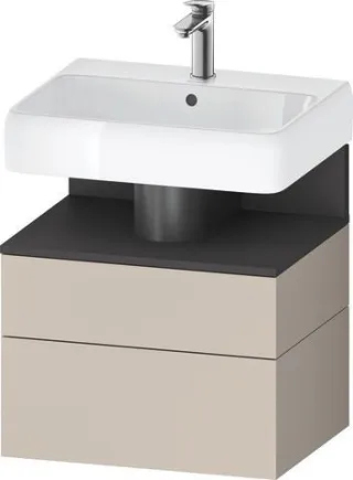 Duravit Qatego Waschtischunterbau wandhängend Taupe Matt 590x470x590 mm - QA4393049910000 QA4393049910000