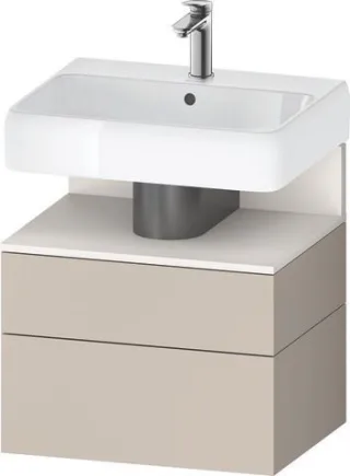Duravit Qatego Waschtischunterbau wandhängend Taupe Matt 590x470x590 mm - QA4393084910000 QA4393084910000