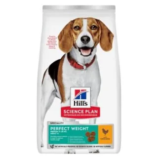 Hill's Science Plan Trockenfutter Hund, Perfect Weight, Medium Adult, mit Huhn 2x12 kg