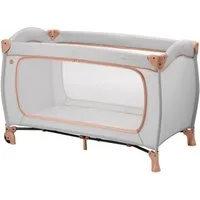 Hauck Baby-Reisebett Sleep N Play Go Plus, Dusty Cork, mit integrierten Rädern, Vorderausstieg