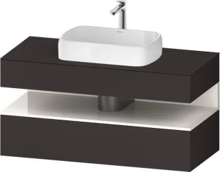 Duravit Qatego Konsolenwaschtischunterbau wandhängend Graphit Supermatt 1200x550x600 mm - QA47320228 QA4732022800000