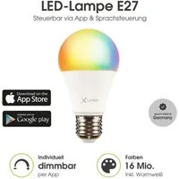 XLAYER Smarte LED-Leuchte WLAN LED Lampe Smart Echo E27 9W Warm- und Kaltweiß Mehrfarbig Dimmbar