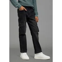 Bruno Banani Loose-fit-Jeans Cargojeans in lockerer Form von BRUNO BANANI Lässige Jeans mit Cargo-Taschen, gerades Bein, normale Leibhöhe