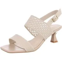 Ital-Design Damen Sandale mit Absatz und Fersenriemen Sandalette (91742680) Pfennig-/Stilettoabsatz Sandalen & Sandaletten in Hellbraun