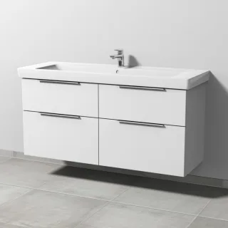 Sanipa 3way Waschtischunterbau zu Villeroy & Boch Subway 2.0 Waschtisch mit 4 Auszügen, Weiß-Soft UM61643