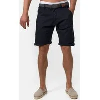 Indicode Chinoshorts Herren Estrada Chino Shorts Herrenshorts mit 4 Taschen und Stoffpatch am Bund