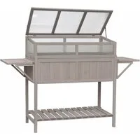dazikemo Blumenkasten Hochbeet Teresa XL grau