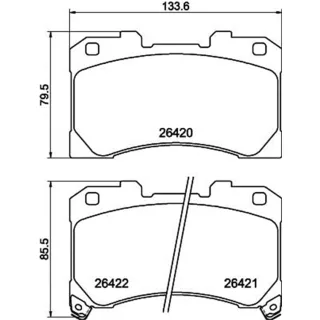 Hella Bremsbel?ge vorne Toyota Yaris 1,6 Gr 4WD