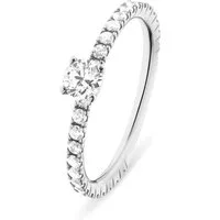 CHRIST Fingerring CHRIST Damen-Damenring 375er Weißgold 24 Zirkonia, Zirkonia