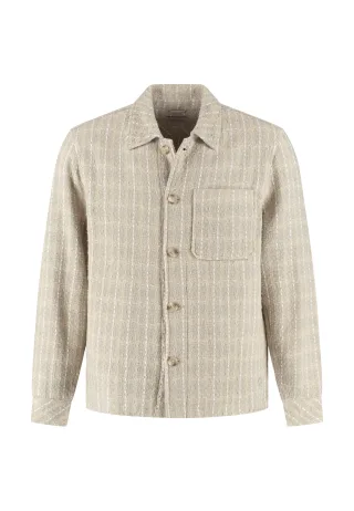 Dstrezzed - DS_Lino Check Overshirt sand - Gr. - L