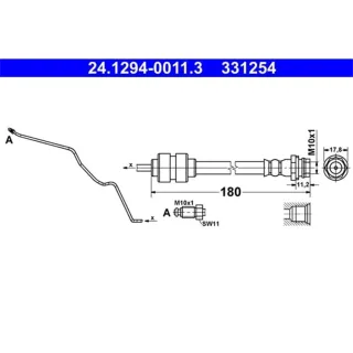 ATE Bremsschlauch hinten Ford Mondeo 4 24.1294-0011.3