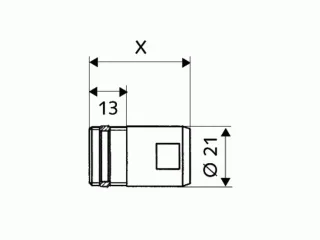 Schell Adapter QUICK Stecktechnik 35mm Schaftlänge 1/2" chrom mit ASAG 007000699