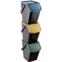 Practic Mülleimer Bini, 3-er Mülleimer-Set 3x25L
