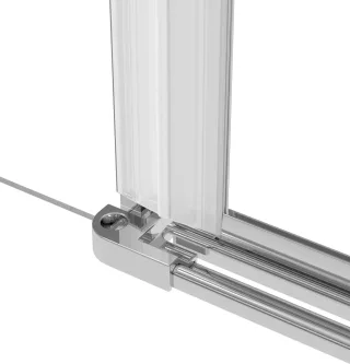 Neuesbad Set OF Befestigungselemente für Walk-In, Chrom NB1DEKTS011X1