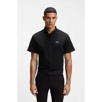 BOSS GREEN Kurzarmhemd Motion S Regular Fit, Button-down-Kragen, Kurzarm, Logo-Stickerei