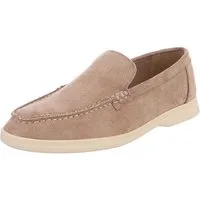 Ital-Design Bequemer Schlupfschuh für Damen mit stilvollem Design Slipper (90927413) Blockabsatz Mokassins in Hellbraun