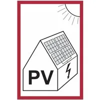 König Werbeanlagen Hinweisschild Feuerwehr: PV (für Solaranlagen), DIN VDE 0100-712 (DGUV Info 203-052)