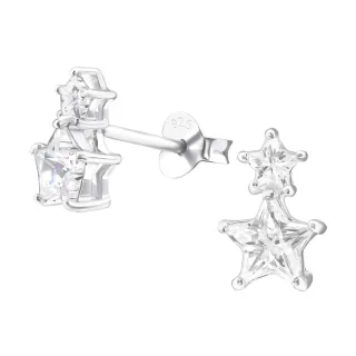 Stern Ohrringe aus 925 Silber