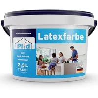 plid Latexfarbe Latexfarbe abwaschbare Wandfarbe Küchenfarbe Innenfarbe Badfarbe, Schnelltrocknend, spritzarm, verarbeitungsfertig