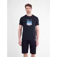 LERROS T-Shirt Sportliches T-Shirt mit Surfer-Motiv-Print, reine Baumwolle