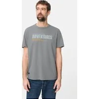 camel active Print-Shirt mit Backprint Kurzarm