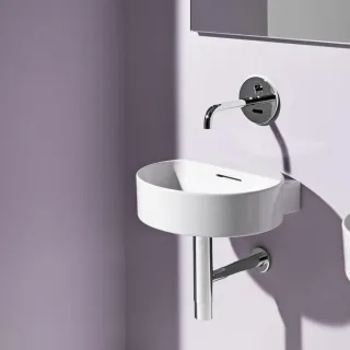 LAUFEN Handwaschbecken VAL, 1 Hahnloch, mit Überlauf 400x425 weiß matt, H8112817571041 H8112817571041
