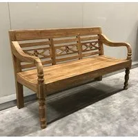 Couchcenter Gartenbank Gartenbank Kasar 150 cm Sitzbank Bank Gartenmöbel Garten Teakholz, 3er Bank aus echtem Teak Holz