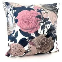 heimtexland Dekokissen Vintage Deko Kissenhülle Samt Blumen Kissenbezug, hochwertiger Deko Kissenbezug I Vintage I geblümt I bedruckt