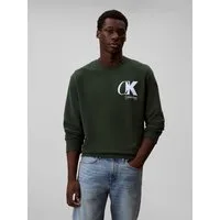 Calvin Klein Sweatshirt LS EU 350TERRY CK OVERLAP GRAPHI Rundhalsausschnitt, regular fit