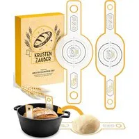Krustenzauber Backmatte Zubehör - Brotschlingen, Schneebesen, Backmatte, Teig Reinigungstücher, 2x Brotschlingen Mix