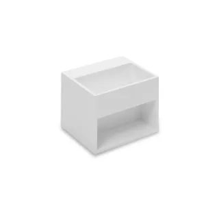 Cosmic Compact Waschbecken mit Ablagefach, B: 32,5 T: 32,5 cm, Ohne Hahnloch, 739120410 739120410