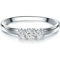 Trilani Silberring silber, mit Weiß-Topaz